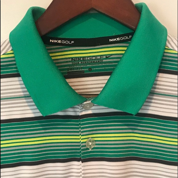 Nike Other - Men’s Nike Golf Short Sleeved Striped Polo Shirt